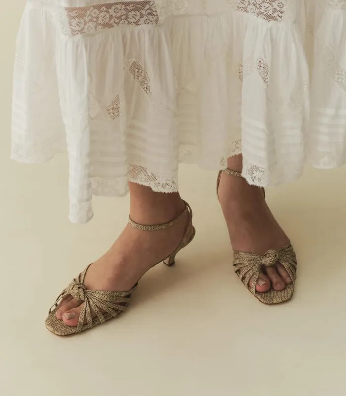 HEPBURN HEEL Faux Lizard Shop DEN Footwear