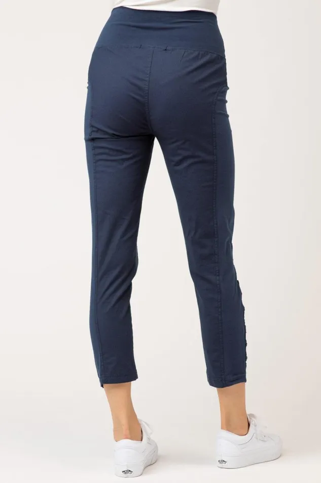 High Waist Jetter Navy Clothing XCVI Leggings