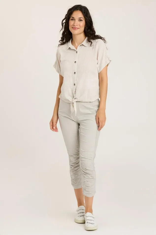 High Waist Jetter Whitecap Pigment Clothing XCVI Leggings