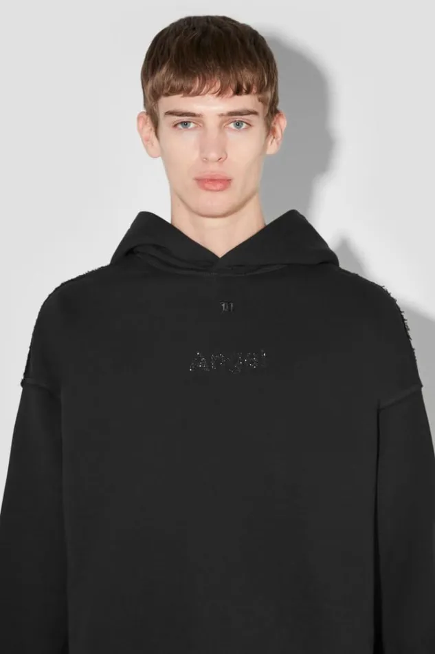 Hoodies and Sweats Men MISBHV Angel Glitter Hoodie Black