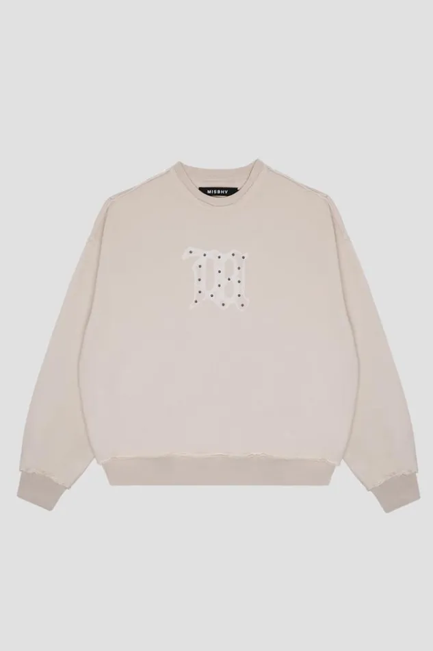 Hoodies and Sweats WomenMen MISBHV Signature Crewneck Beige