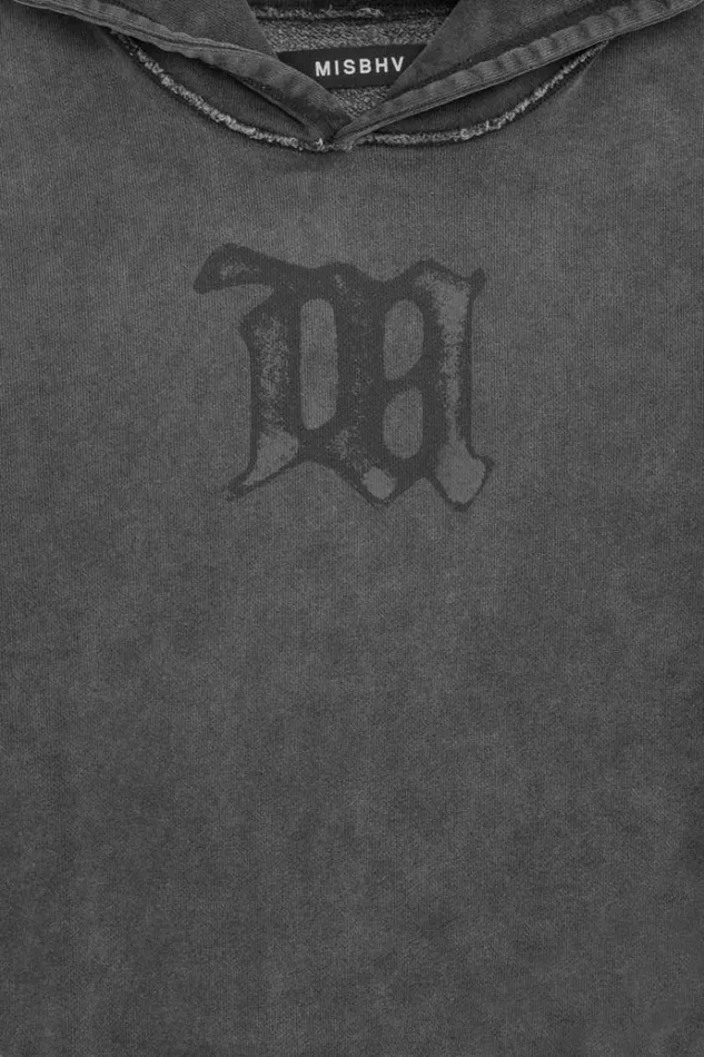Hoodies and Sweats WomenMen MISBHV Signature Hoodie Washed Black