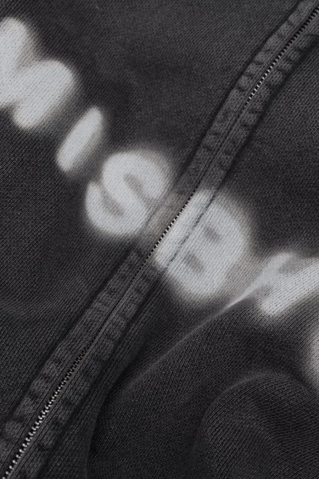 Hoodies and Sweats Women MISBHV Community Zipped Hoodie Washed Black