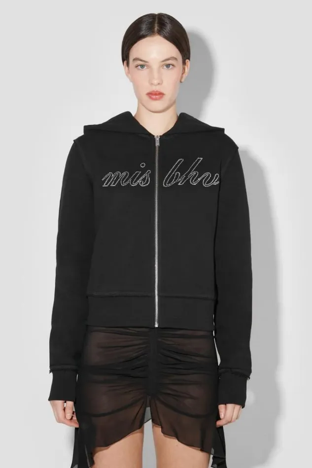 Hoodies and Sweats Women MISBHV Crystal Zipped Hoodie Black