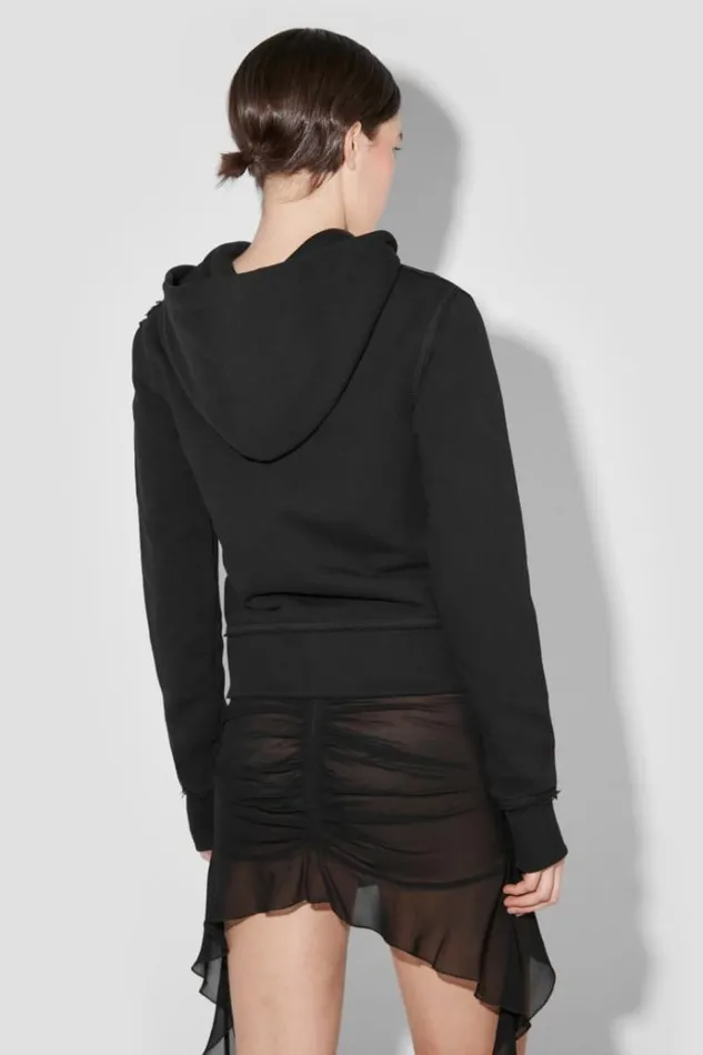 Hoodies and Sweats Women MISBHV Crystal Zipped Hoodie Black