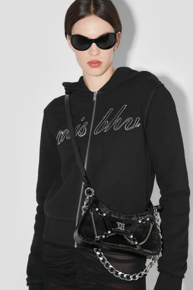 Hoodies and Sweats Women MISBHV Crystal Zipped Hoodie Black