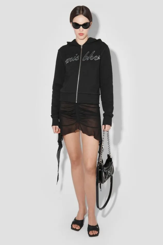 Hoodies and Sweats Women MISBHV Crystal Zipped Hoodie Black