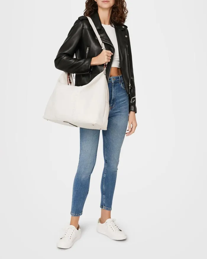Hudson Duffle Bag Vanilla Ice With Chocolate Rose Gold Women Aimee Kestenberg Tote Bags