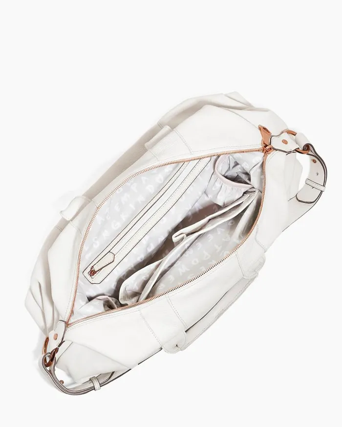 Hudson Duffle Bag Vanilla Ice With Chocolate Rose Gold Women Aimee Kestenberg Tote Bags