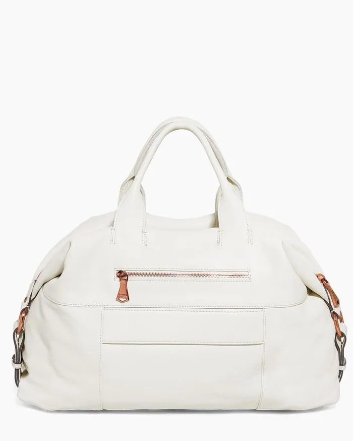 Hudson Duffle Bag Vanilla Ice With Chocolate Rose Gold Women Aimee Kestenberg Tote Bags