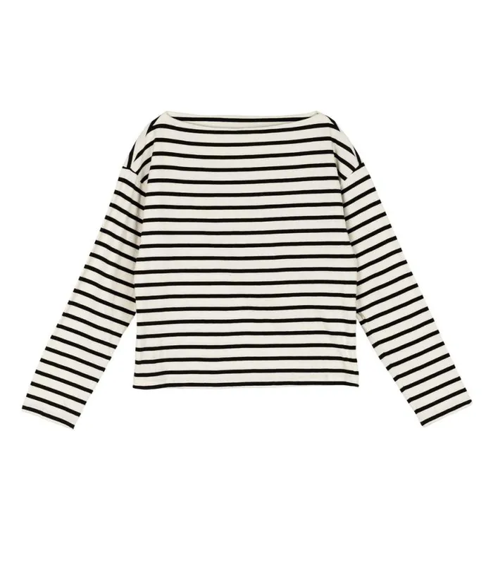 IRENE TEE Black Newport Stripe Shop DEN Tees