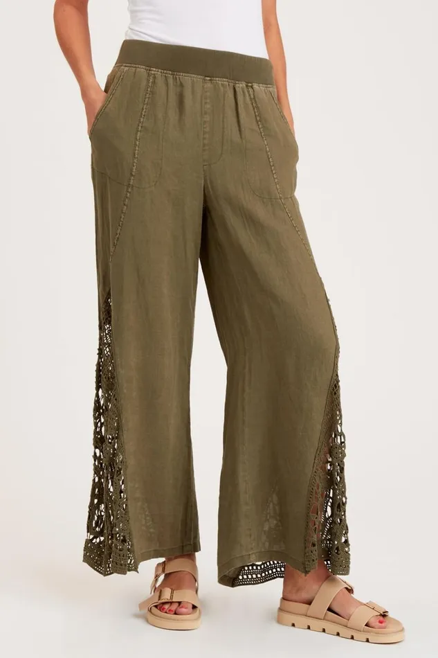 Ismay Wide Leg Kombu Pigment Clothing XCVI Pants
