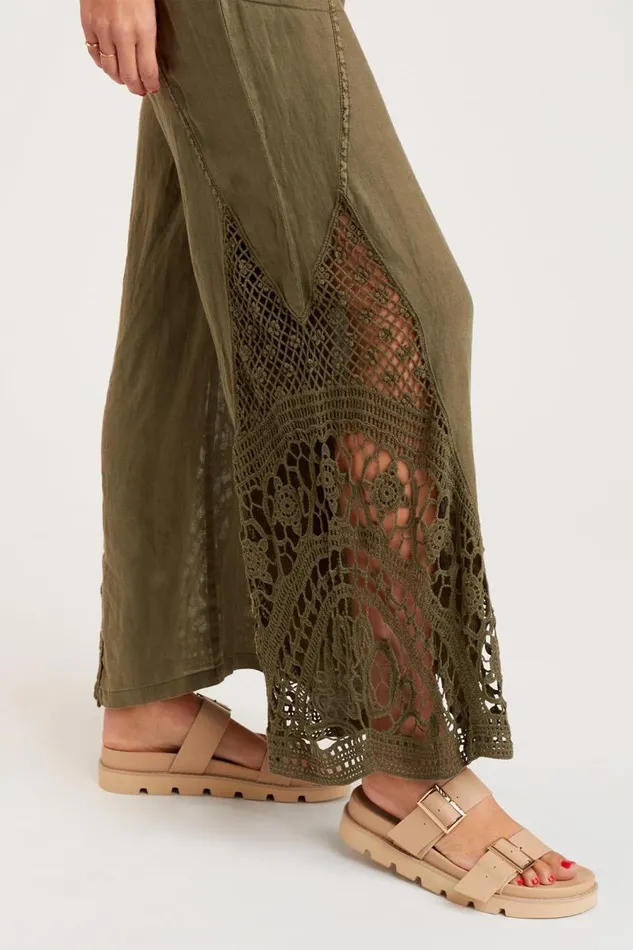 Ismay Wide Leg Kombu Pigment Clothing XCVI Pants