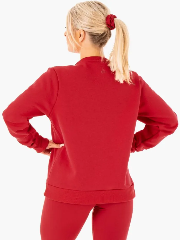 Jackets and Jumpers Womens Ryderwear Motion Oversized Sweater Red