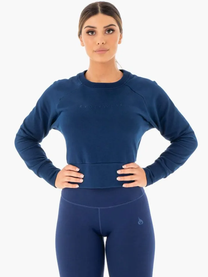 Jackets and Jumpers Womens Ryderwear Motion Sweater Navy