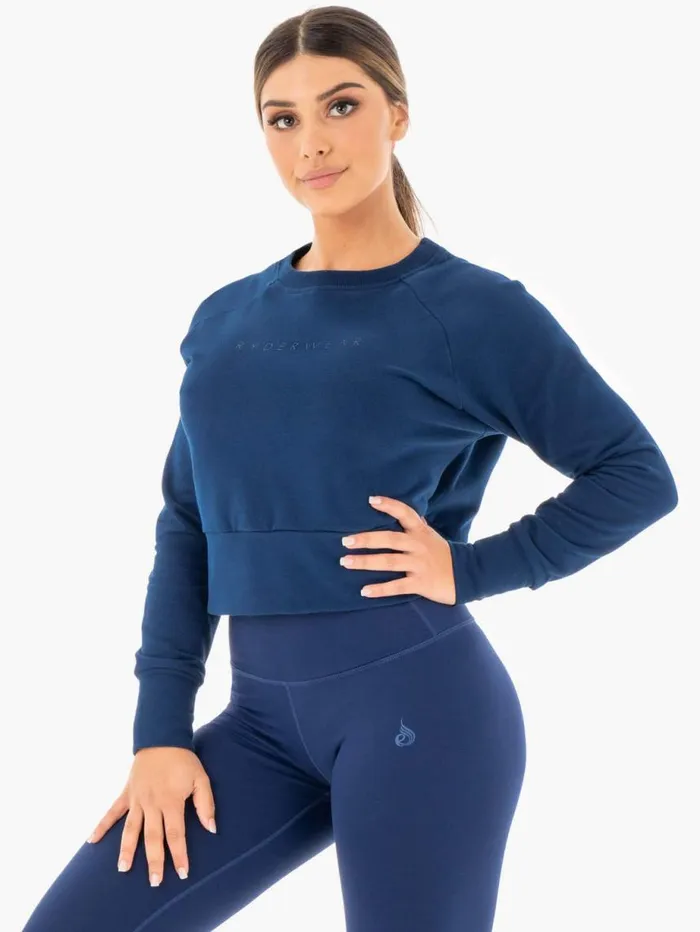 Jackets and Jumpers Womens Ryderwear Motion Sweater Navy
