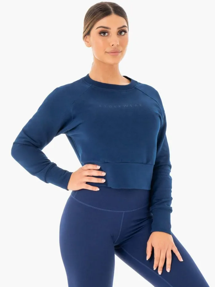 Jackets and Jumpers Womens Ryderwear Motion Sweater Navy