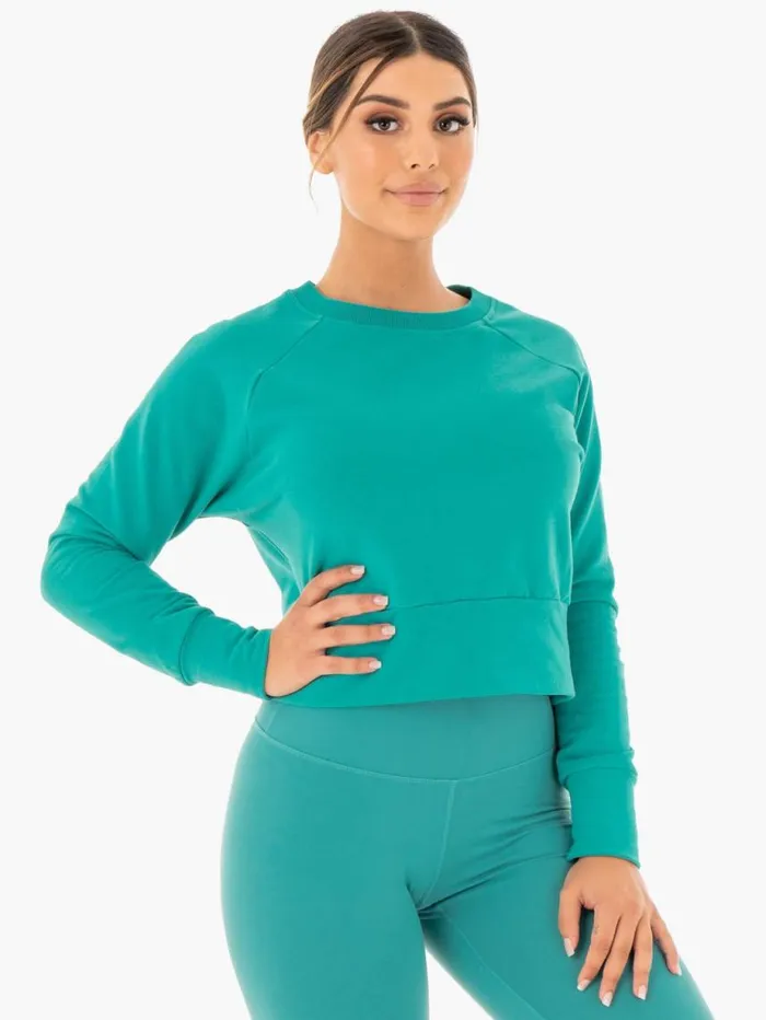 Jackets and Jumpers Womens Ryderwear Motion Sweater Teal
