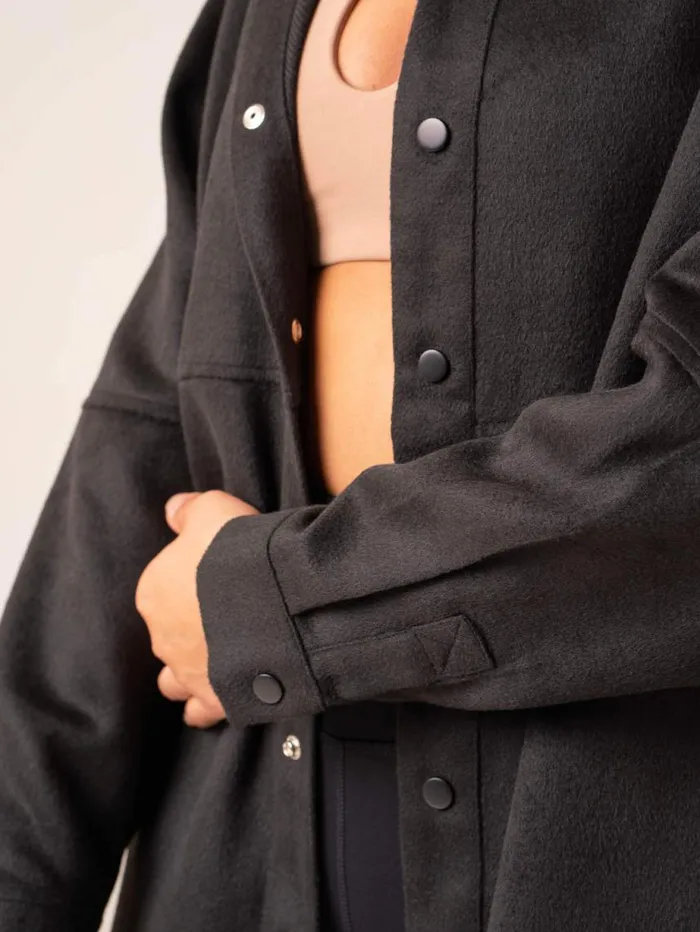 Jackets and Jumpers Womens Ryderwear Oversized Shacket Black