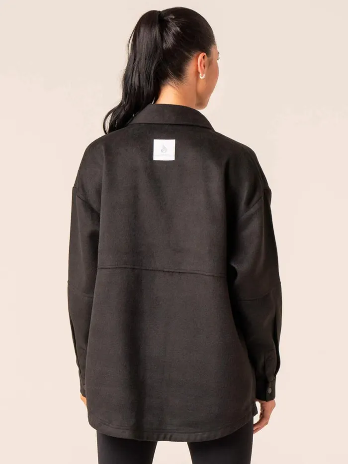 Jackets and Jumpers Womens Ryderwear Oversized Shacket Black