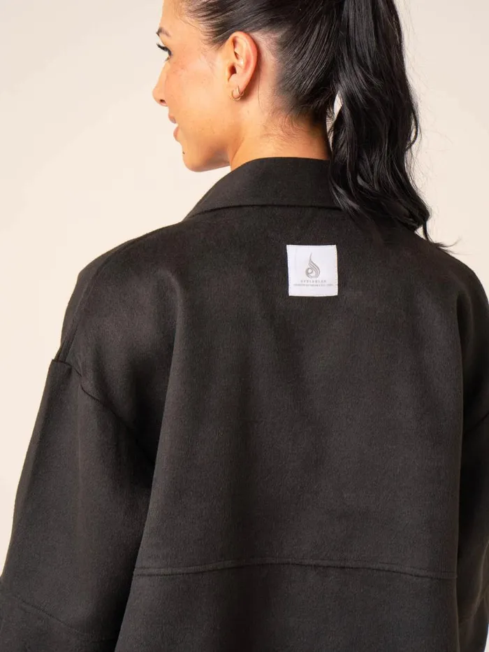 Jackets and Jumpers Womens Ryderwear Oversized Shacket Black