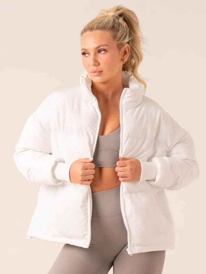 Jackets and Jumpers Womens Ryderwear Pace Puffer Jacket White