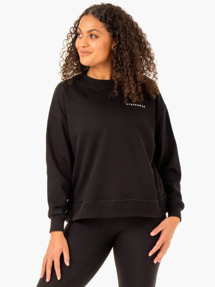 Jackets and Jumpers Womens Ryderwear Recover Lightweight Sweater Black