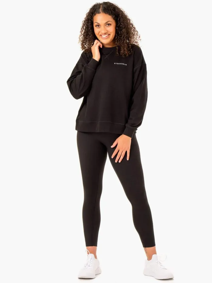 Jackets and Jumpers Womens Ryderwear Recover Lightweight Sweater Black