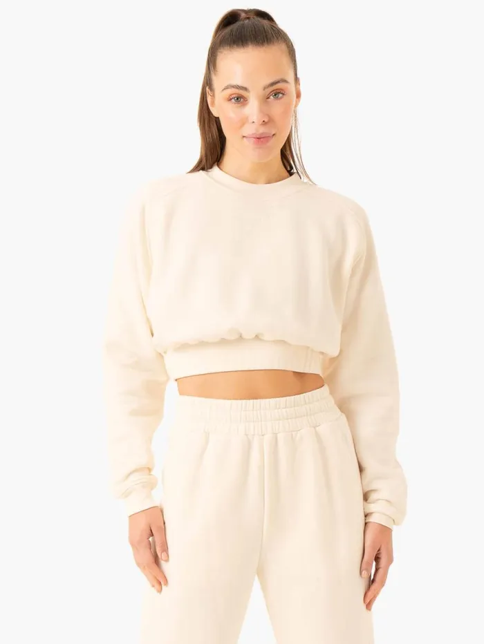 Jackets and Jumpers Womens Ryderwear Sideline Sweater Vanilla