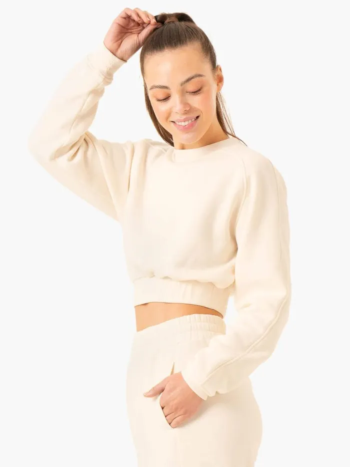 Jackets and Jumpers Womens Ryderwear Sideline Sweater Vanilla