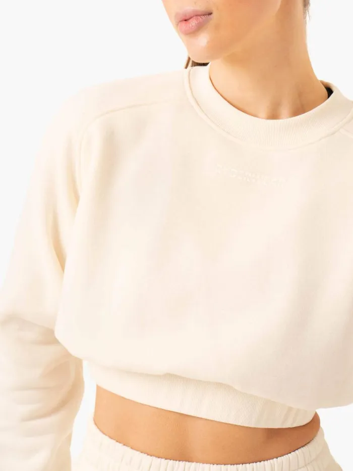 Jackets and Jumpers Womens Ryderwear Sideline Sweater Vanilla