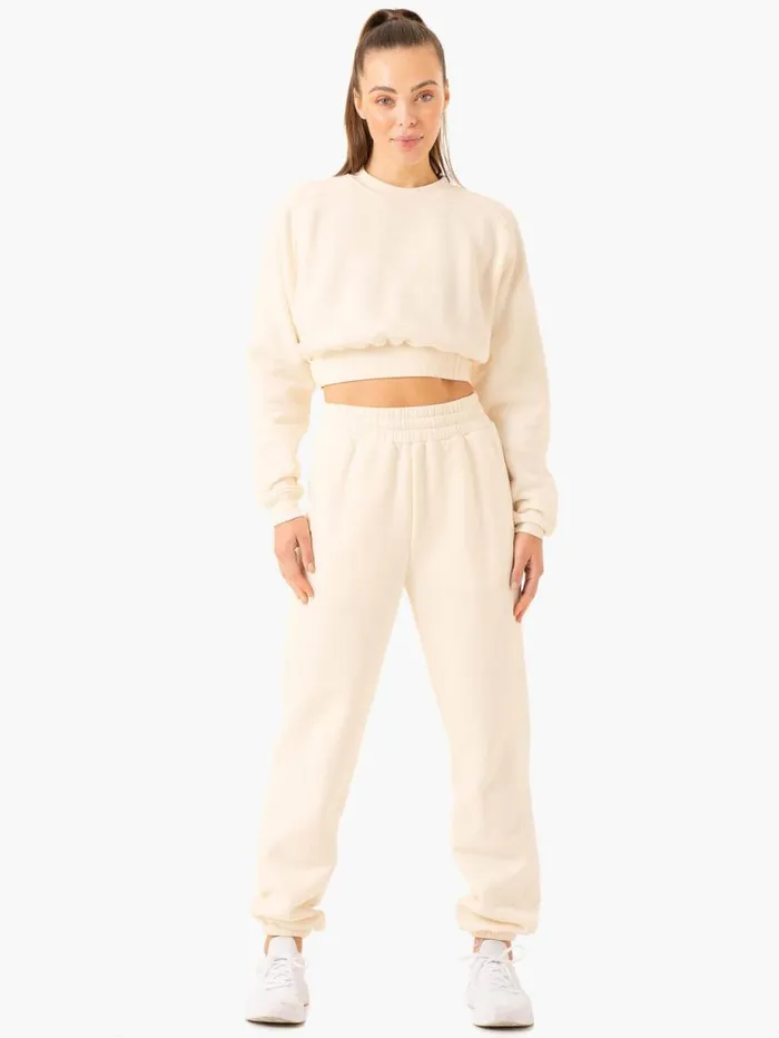 Jackets and Jumpers Womens Ryderwear Sideline Sweater Vanilla