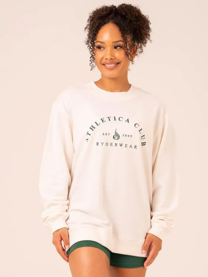 Jackets and Jumpers Womens Ryderwear Tempo Sweater Off White