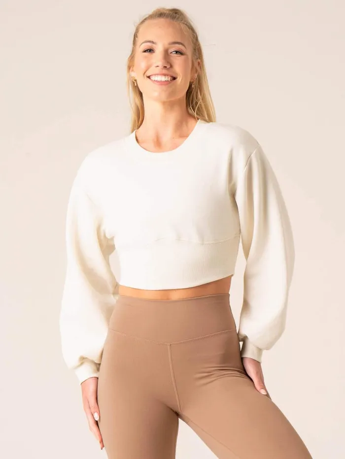 Jackets and Jumpers Womens Ryderwear Unstoppable Sweater Vanilla