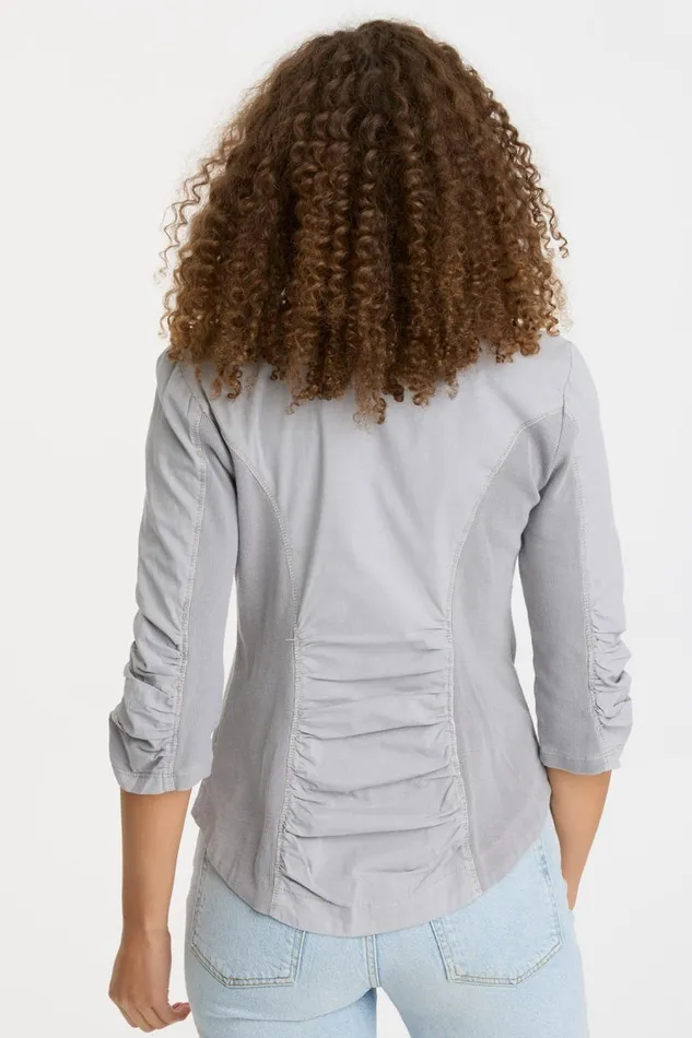 Janet Jacket Cotton Grey Pigment Clothing XCVI Jackets