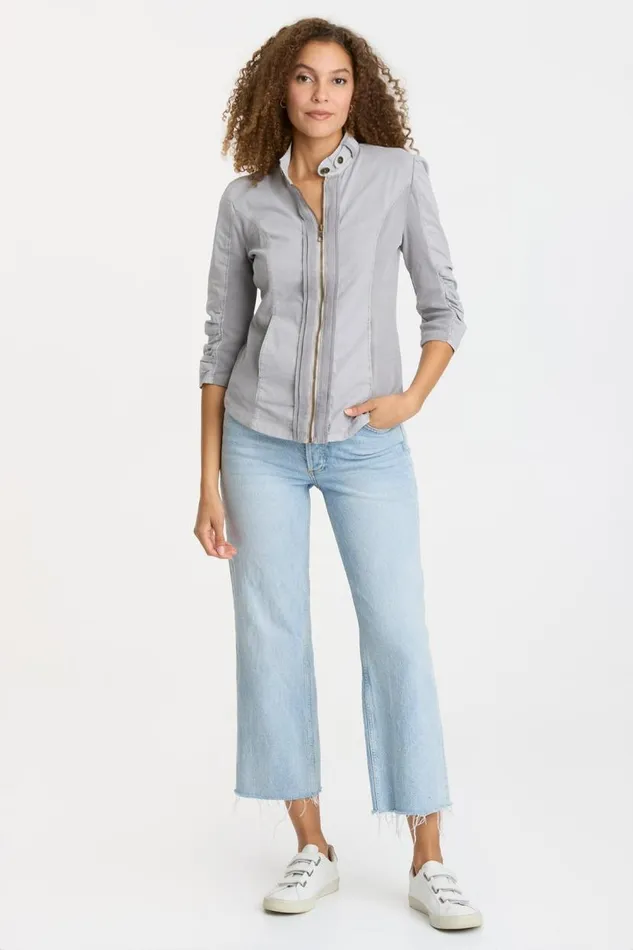 Janet Jacket Cotton Grey Pigment Clothing XCVI Jackets