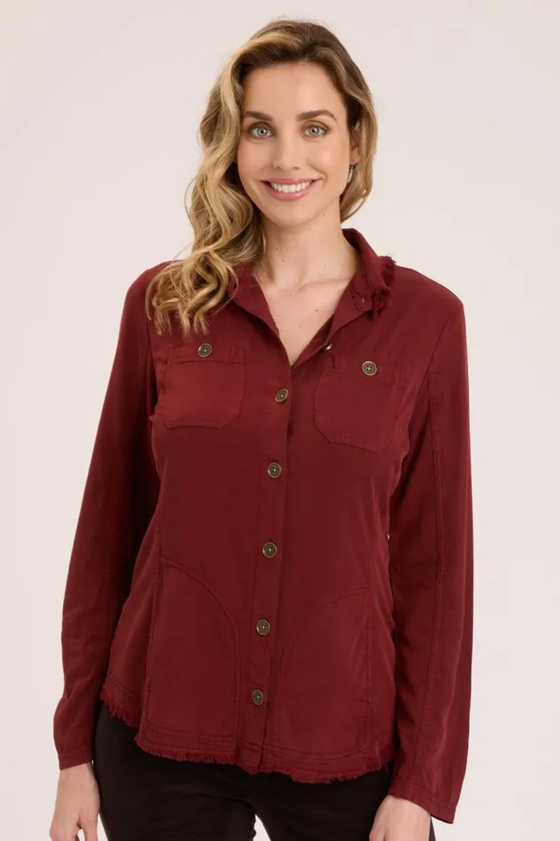 Jareth Shacket Port Pigment Clothing XCVI ShirtsBlouses