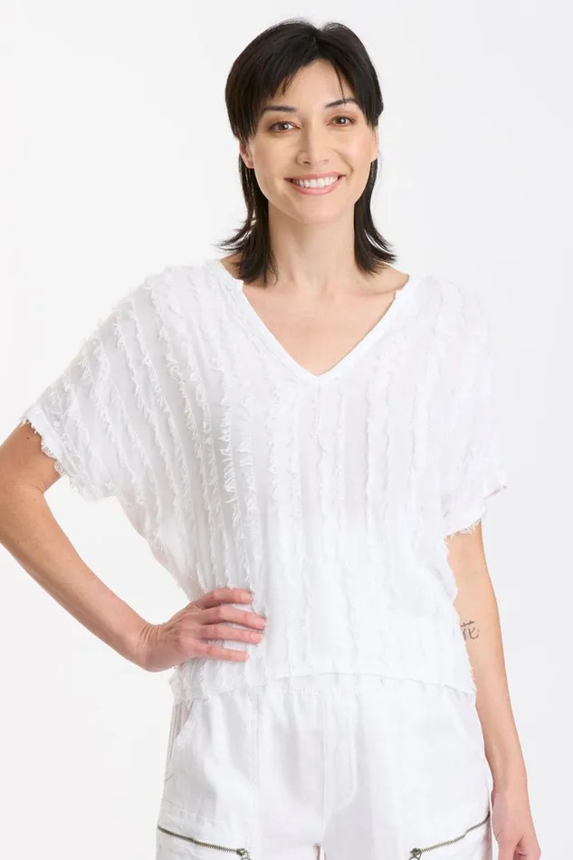 Jarvis VNeck White Clothing XCVI ShirtsBlouses