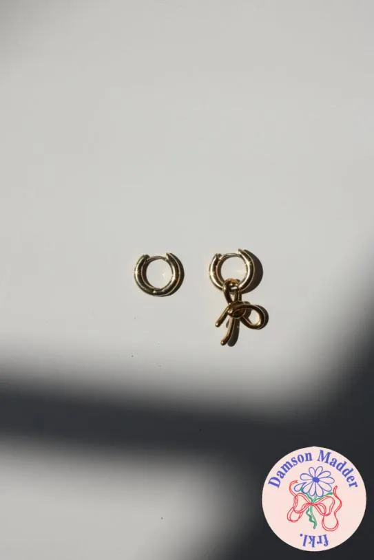 Jewellery Accessories Damson Madder Gold Charm Hoops 8211 Mini