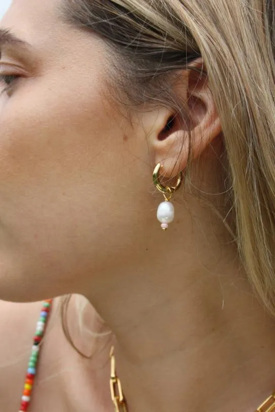 Jewellery Accessories Damson Madder Gold Charm Hoops 8211 Mini
