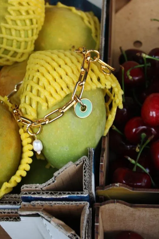 Jewellery Accessories Damson Madder Mega Gold Chain Bracelet