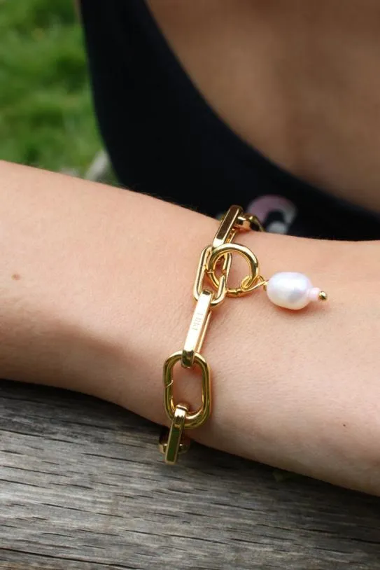 Jewellery Accessories Damson Madder Mega Gold Chain Bracelet