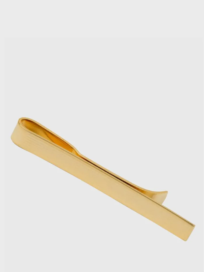Jewelry Mens Paul Stuart Engine Turned Gold Vermeil Tie Bar Gold