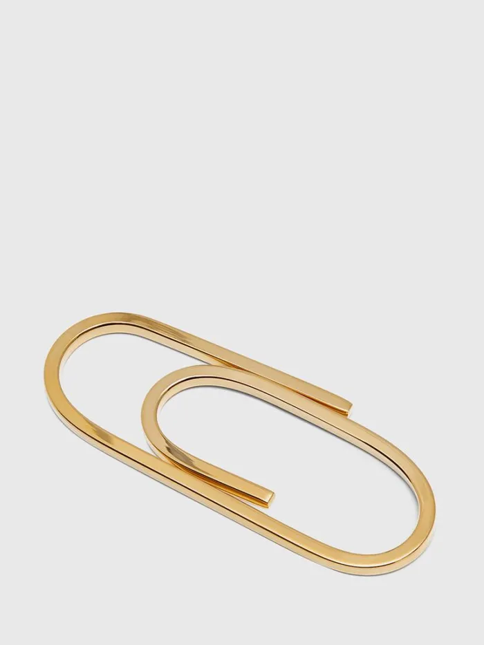 Jewelry Mens Paul Stuart Square Wire Money Clip Gold