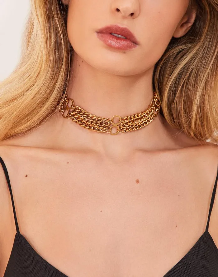 Jewelry Women ViX Paula Hermanny Baska Necklace 8211 Gold