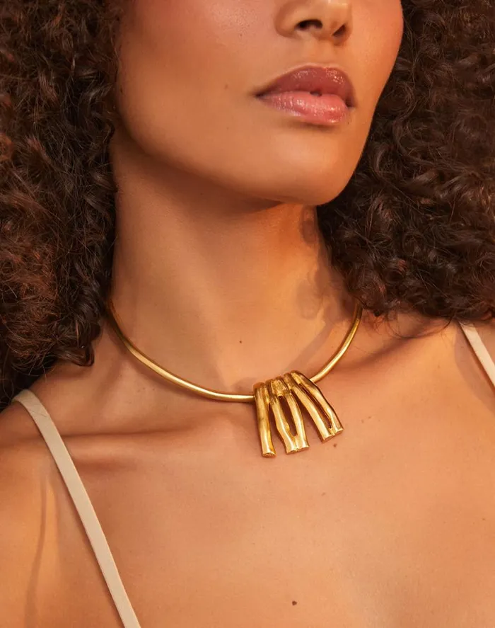 Jewelry Women ViX Paula Hermanny Coral Pendant 8211 Gold