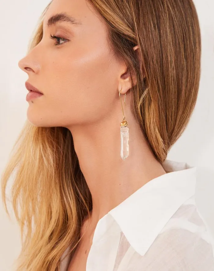 Jewelry Women ViX Paula Hermanny Cristal Earrings 8211 Gold