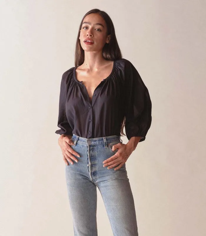 JIANA TOP Navy Shop DEN Tops