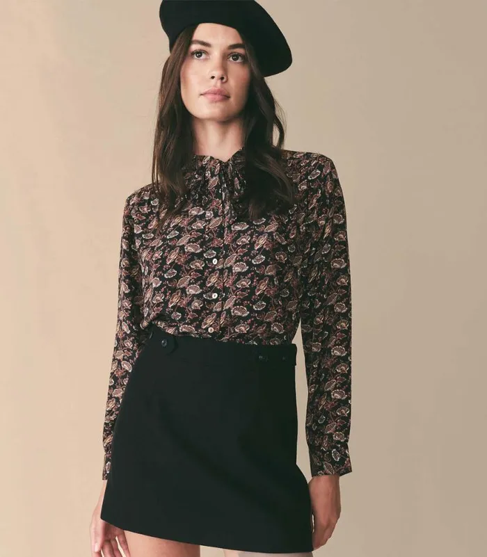 JUDITH TOP Navy Arbor Rose Floral Shop DEN Tops