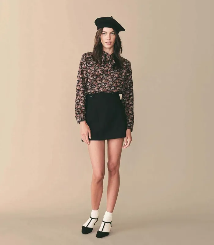 JUDITH TOP Navy Arbor Rose Floral Shop DEN Tops